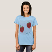 Strawberry Painting-ontwerp T-shirt (Voorkant volledig)