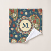 Strawberry Paisley Pattern Bath Towel Set Bad Handdoek (Wasdoekje)