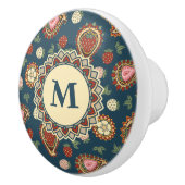 Strawberry Paisley Pattern Ceramic Knob. Keramische Knop (Rechts)