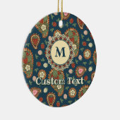 Strawberry Paisley Pattern Ceramic Ornament (Rechts)