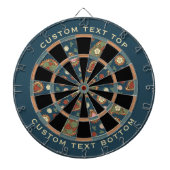 Strawberry Paisley Pattern Dart Board Dartbord (Voorkant)