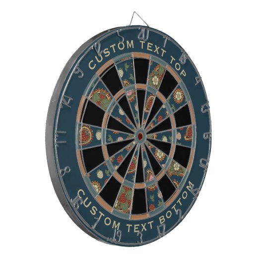 Strawberry Paisley Pattern Dart Board Dartbord (Voorkant Links)