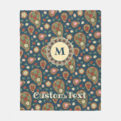 Strawberry Paisley Pattern Fleece Blanket Deken (Voorkant)