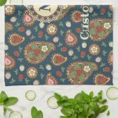 Strawberry Paisley Pattern Kitchen Towel Theedoek (Gevouwen)