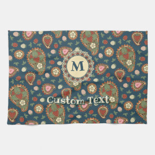Strawberry Paisley Pattern Kitchen Towel Theedoek