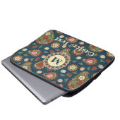 Strawberry Paisley Pattern-laptophoes Laptop Sleeve (Voorkant onderkant)