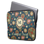 Strawberry Paisley Pattern-laptophoes Laptop Sleeve (Voorkant Links)