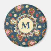 Strawberry Paisley Pattern Magnet (Voorkant)