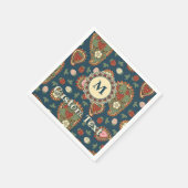 Strawberry Paisley Pattern Napkins Servet (Hoek)