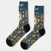 Strawberry Paisley Pattern Socks Sokken (Links)