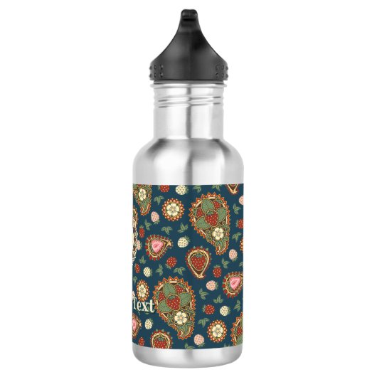 Strawberry Paisley Pattern Waterfles (Rechts)