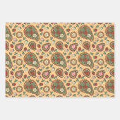 Strawberry Paisley Pattern Wrapping Paper Sheets (Voorkant 3)