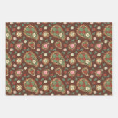 Strawberry Paisley Pattern Wrapping Paper Sheets (Voorkant 2)