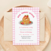 Strawberry Pancake Breakfast Birthday Party Kaart