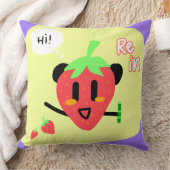 Strawberry Panda Kussensloop - Rein Kussen (Deken)