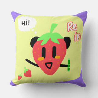 Strawberry Panda Kussensloop - Rein Kussen