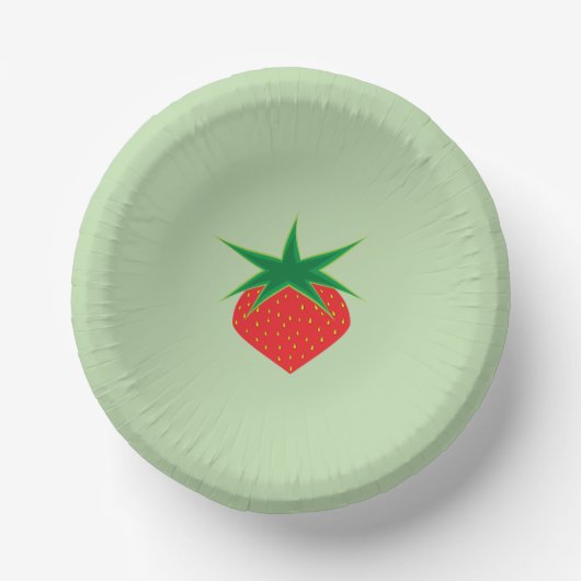 Strawberry Paper Bowls Papieren Kommen (Voorkant)