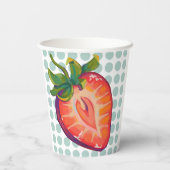 Strawberry papieren bekers (Achterkant)