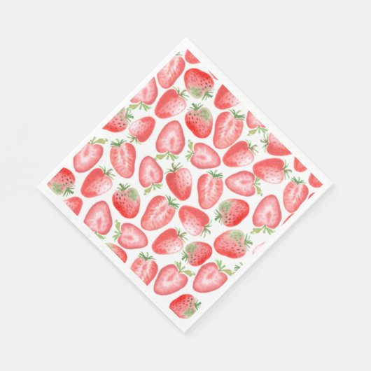 Strawberry Party Napkins | Aardbei Birthday Servet (Hoek)
