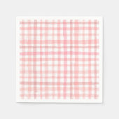 Strawberry Party Napkins | Gingham Napkins Servet (Voorkant)