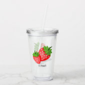 Strawberry Patch Acryl Drinkbeker (Achterkant)
