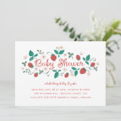 Strawberry Patch Baby shower Kaart (Staand voorkant)
