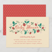 Strawberry Patch Baby shower Kaart (Voorkant / Achterkant)