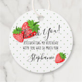 Strawberry Patch Bedankjes Labels (Achterkant)