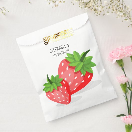 Strawberry Patch Bedankzakje (Gezegeld)