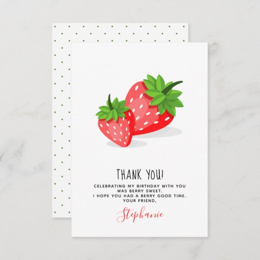 Strawberry Patch Kaart (Voorkant / Achterkant)