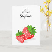 Strawberry Patch Kaart (Gele Bloem)