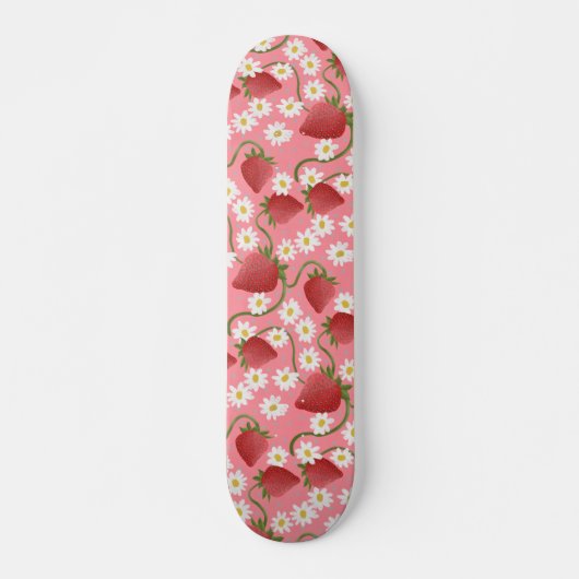 Strawberry Patch Red en roze Persoonlijk Skateboard (Voorkant)