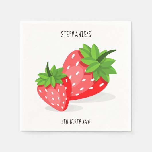 Strawberry Patch Servet (Voorkant)