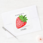 Strawberry Patch Vierkante Sticker (Envelop)
