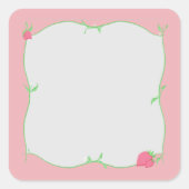 Strawberry Patch Vierkante Sticker (Voorkant)