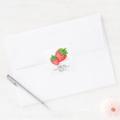 Strawberry Patch Vierkante Sticker (Envelop)