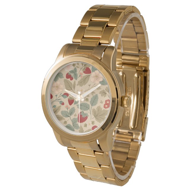 Strawberry Patch Watch Horloge (Gekanteld)