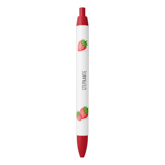 Strawberry Patch Zwarte Inkt Pen (Voorkant Verticaal)