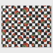 Strawberry Pattern Baby Shower  Cadeaupapier (Vlak)