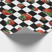 Strawberry Pattern Baby Shower  Cadeaupapier (Hoek)