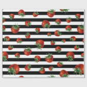 Strawberry Pattern Baby Shower  Cadeaupapier (Vlak)