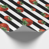 Strawberry Pattern Baby Shower  Cadeaupapier (Hoek)