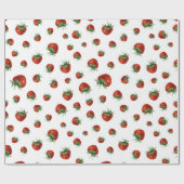 Strawberry Pattern Baby Shower  Cadeaupapier (Vlak)