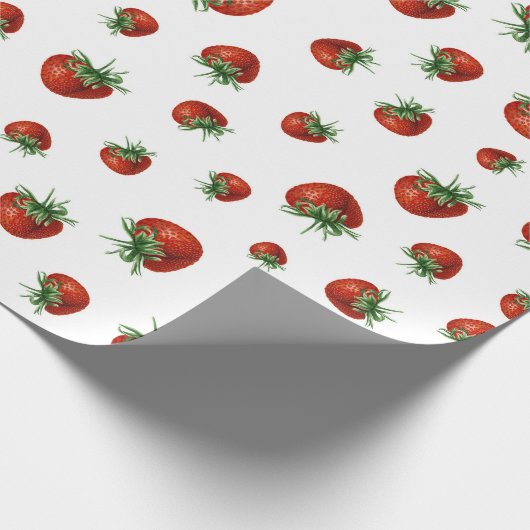 Strawberry Pattern Baby Shower  Cadeaupapier (Hoek)