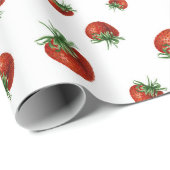 Strawberry Pattern Baby Shower  Cadeaupapier (Rol Hoek)