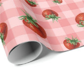 Strawberry Pattern Baby Shower  Cadeaupapier (Rol Hoek)