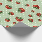 Strawberry Pattern Baby Shower  Cadeaupapier (Hoek)