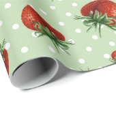 Strawberry Pattern Baby Shower  Cadeaupapier (Rol Hoek)