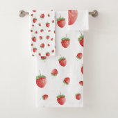 Strawberry Pattern Bad Handdoek (Insitu)