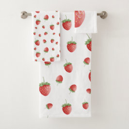 Strawberry Pattern Bad Handdoek